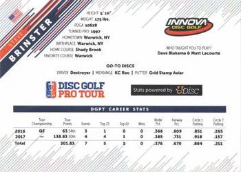 2017 Disc Golf Pro Tour #NNO Steve Brinster Back